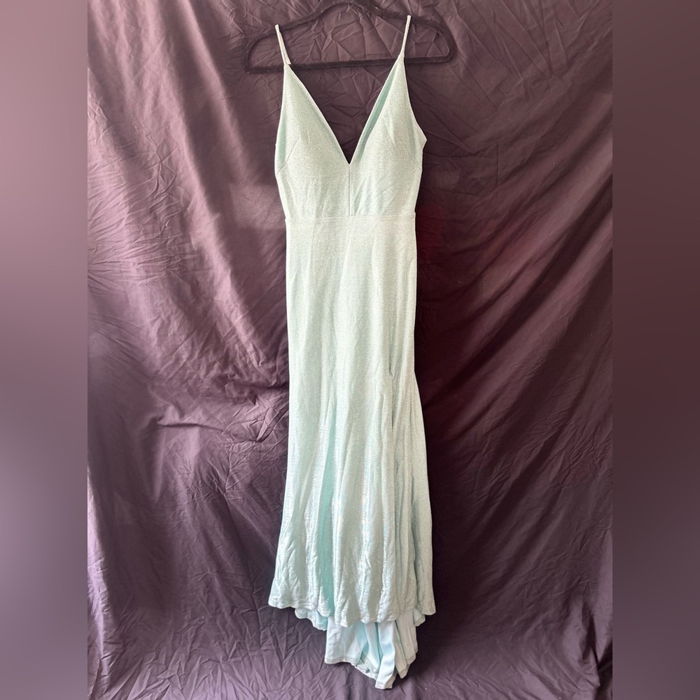Cream Embellished High Low Gown for Wedding Guest